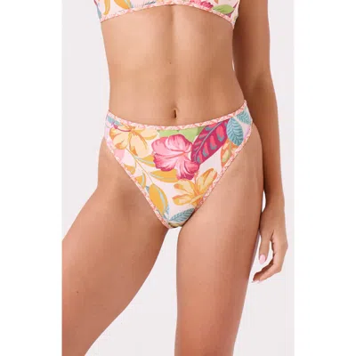 Roxy Hot Tropics High Waist Bikini Bottoms In Multi