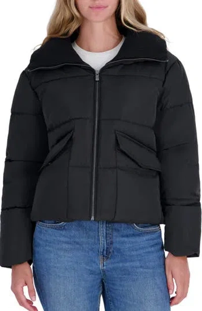 Roxy Iris Puffer Jacket In Black
