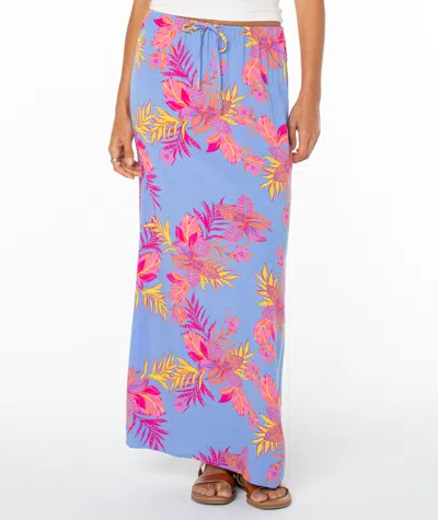 Roxy Iyla Floral Drawstring Maxi Skirt In Multi