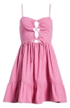 Roxy Jasmine Breeze Smocked Back Mini Sundress In Rosebud