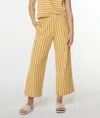 Roxy Java Stripe Cotton Terry Pants In Brown