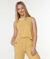 Roxy Java Stripe Tank In Yellow