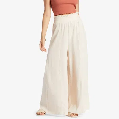 Roxy Jetsetter Wide Leg Pant In Tapioca In Neutral