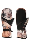 Roxy Jetty Water Repellent Ski Mittens In Neutral