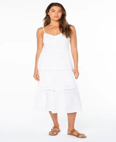 Roxy Juniors' Azalea Sweetheart Neck Maxi Dress In White