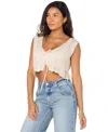 Roxy Juniors' Beach Bound Cotton Crochet Tie-front Vest