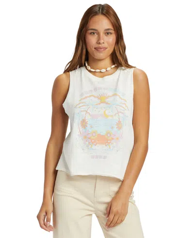 Roxy Juniors' Beachy Days Muscle Tank In Snow White