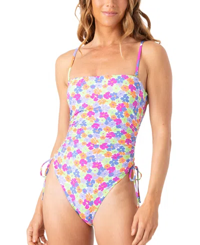 Roxy Juniors' California Dreaming Floral-print Cheeky Swimsuit