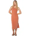 Roxy City Lights Tank Midi Dress In Brown
