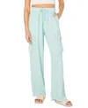 Roxy Precious Cargo Beach Cotton Gauze Pants In Blue