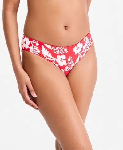 Roxy Juniors' Days Of Summer Hipster Full Bikini Bottoms In Red