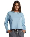 Roxy Doheny Crop Sweatshirt In Bel Air Blue