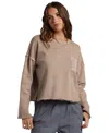 Roxy Doheny Crop Sweatshirt In Root Beer