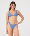 Roxy Juniors' Haliewa Built-up Triangle Bikini Top In Blue