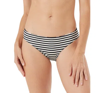 Roxy Juniors' Hang Loose Reversible Bikini Bottoms In Black Ivory