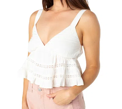 Roxy Juniors' Layla V-neck Peplum Tank Top