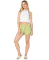 Roxy Lil Trooper Drawstring Shorts In Green