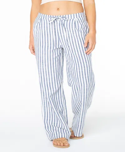 Roxy Juniors' Mavericks Stripe Print Straight Leg Trousers