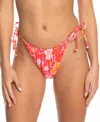 Roxy Juniors' Meadow Flowers Cheeky Side-tie Bottoms In Bittersweet Meadow Flowers
