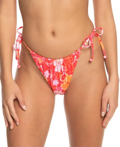 Roxy Juniors' Meadow Flowers Cheeky Side-tie Bottoms In Bittersweet Meadow Flowers