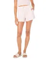 Roxy Juniors' Midnight Moon Striped Drawstring Shorts In Rose Quartz