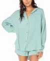 Roxy Morning Time Cotton Gauze Button-up Shirt