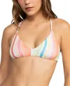 Roxy Juniors' Playa Paradise Reversible-print Bikini Top In White Viva La Vida