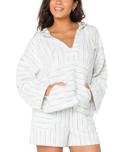 Roxy Juniors' Rich Coast Stripe Poncho Hoodie