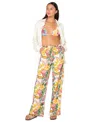 Roxy Juniors' So Precious Floral Drawstring-waist Pants In Multi
