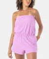 Roxy Special Feeling Strapless Cover-up Romper In Purple