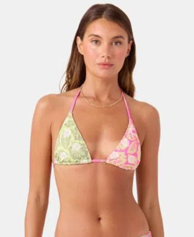 Roxy Juniors Stay Wild Tiki Tringle Top Hipster Bottoms In Multi