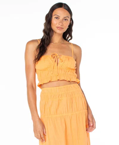 Roxy Juniors' Sunset Mist Cotton Square-neckline Top