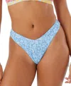 Roxy Juniors' Tapestry Patchwork Skimpy Bikini Bottoms In Multi