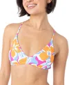 Roxy Juniors' Topanga Canyon Athletic Triangle Bikini Top In Multi