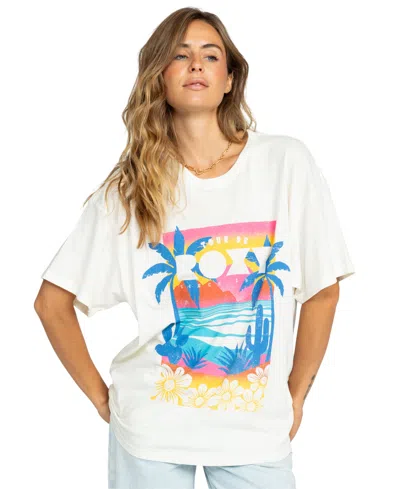 Roxy Juniors' Tour De  Cotton T-shirt In Egret