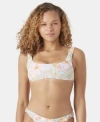 Roxy Juniors Tropical Square Neck Bralette Top Bottoms In Multi