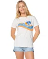 Roxy Wave Stripe Graphic T-shirt In White