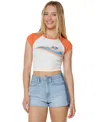 Roxy Juniors' Wave Stripe Cropped T-shirt