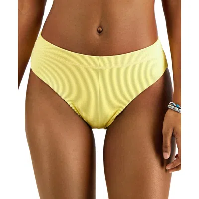 Roxy Juniors Womens Ribbed Moderate Swim Bottom Separates In Yellow