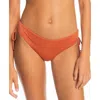 Roxy Juniors Womens Side Tie Polyester Swim Bottom Separates In Multi