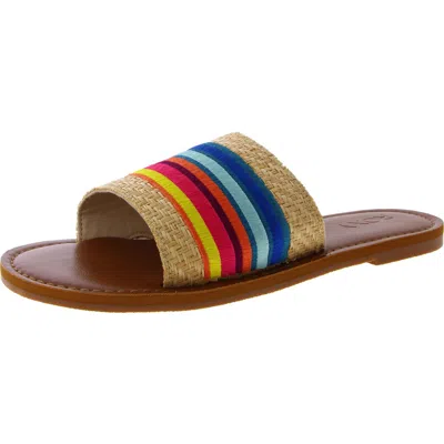 Roxy Kaia Slim Womens Woven Slip-on Slide Sandals In Multi