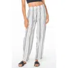 Roxy Kapena Stripe Linen Blend Drawstring Pants In White