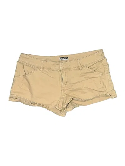 Pre-owned Roxy Khaki Shorts In Brown