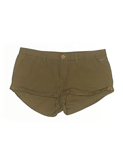 Pre-owned Roxy Khaki Shorts In Green