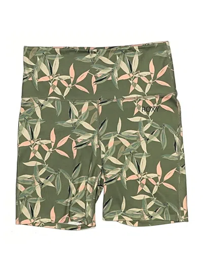 Pre-owned Roxy Khaki Shorts In Green
