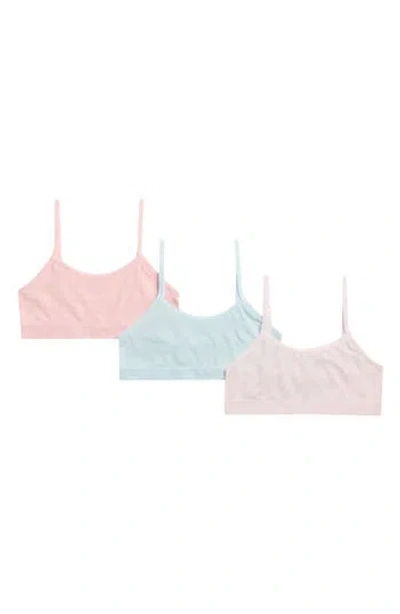 Roxy Kids' 3-pack Jacquard Bralettes In Multi