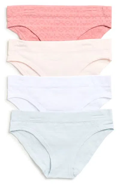 Roxy Kids' 4-pack Logo Bikini Briefs In Multi