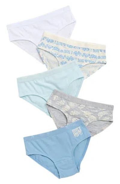 Roxy Kids' 5-pack Stretch Cotton Bikini Briefs In Multi