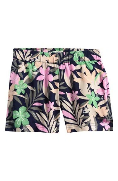 Roxy Kids' Blue Ocean Floor Shorts In Naval Academy