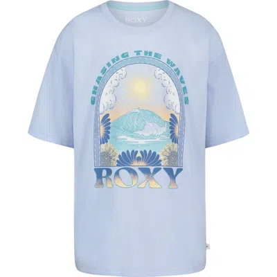 Roxy Kids' Chasing Waves Oversize Graphic T-shirt In Windsurfer